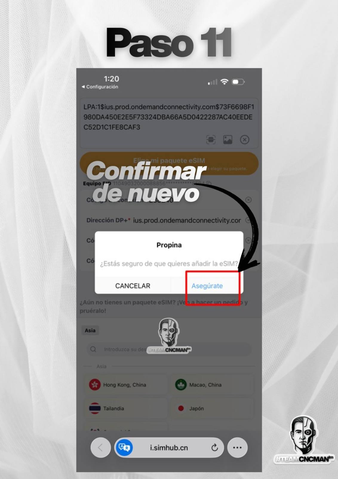 Configuración de e-SIM Flex MEP — página 12