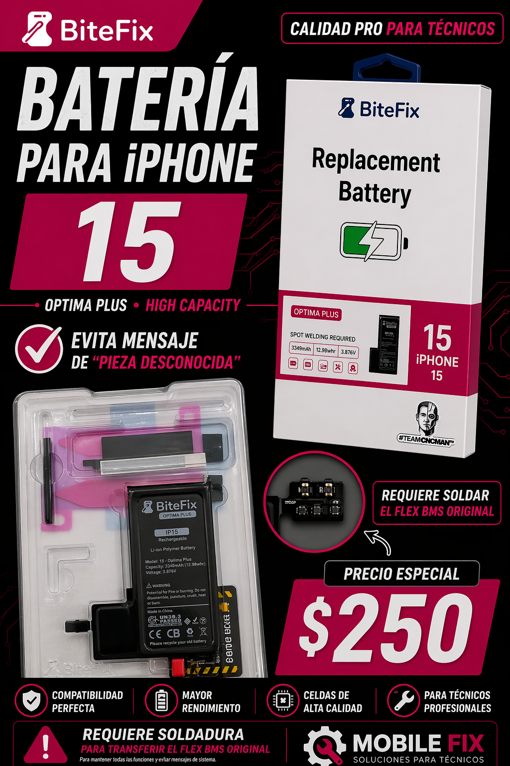 Batería iPhone 15