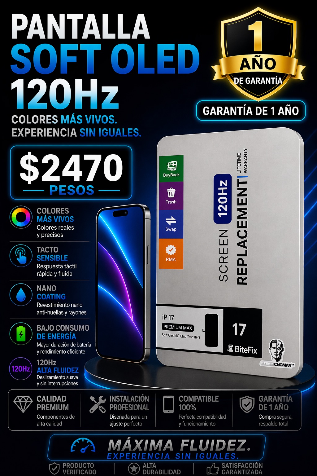 Pantalla iPhone 17
